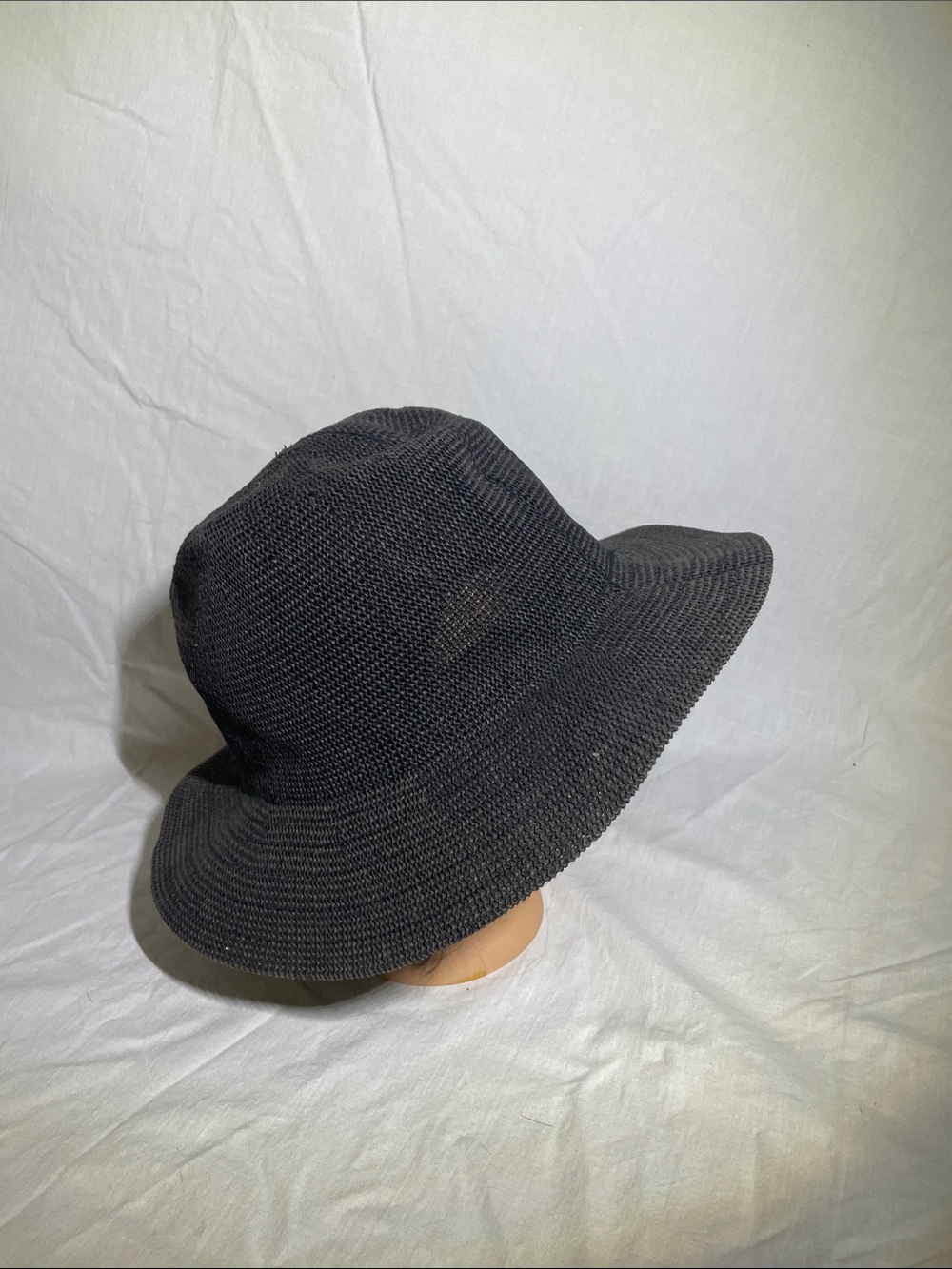Black Woven Bucket Hat - Breathable Sun Shield